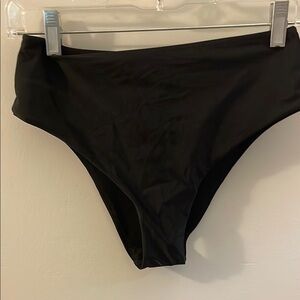 Aerie Black High-Waisted Swim Bottom